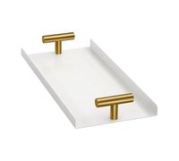 Napkin Tray For Bathroom, Guest Towel Tray | Steel Dispenser With Golden T-Handle | Towel Holders Dispensers Home For Kitchen Bar Party Table Vanity Outdoor Restaurant Dinner