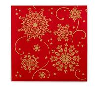 Napkins. Airlaid de servilletas 40 x 40 cm | Premium desechables | textilähnlich y absorbente | perfecto para Navidad Celebración & Advent celebran | para servilletas de Navidad Servilletas (50 unidades, cristal 40 x 40 cm rojo
