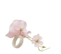 Napkins Rings Set of 6, Rustic Jute Napkin Rings with Silk Peony Flowers - Farmhouse Table Decor for Weddings & Holidays(Orange)