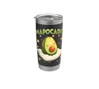 Napocado Aguacate Tardío Mañana Gruñón Siesta en pijama Vaso térmico de acero inoxidable de doble pared
