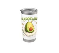 Napocado Aguacate Tardío Mañana Gruñón Siesta en pijama Vaso térmico de acero inoxidable de doble pared