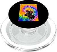 Napoleón icónico cruzando los Alpes con Fondo Tie Dye PopSockets PopGrip para MagSafe