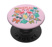 Nápoles Florida Flamingo Shells Playa de limonada PopSockets PopGrip Adhesivo