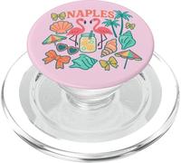 Nápoles Florida Flamingo Shells Playa de limonada PopSockets PopGrip para MagSafe