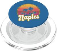 Nápoles Florida Playa Retro Atardecer PopSockets PopGrip para MagSafe