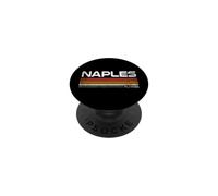 Nápoles Florida Retro Rayas Vintage Coastal City Design PopSockets PopGrip Adhesivo