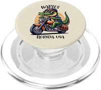 Nápoles Florida USA cocodrilo Motocicleta Dibujos Animados diseño PopSockets PopGrip para MagSafe
