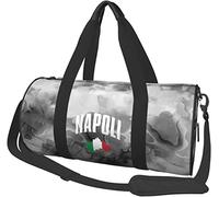 Nápoles Italia Bandera Italiana Equipaje de Viaje Bolsa de Lona Deportiva con Ruedas Plegable Bolsa de Lona, marmoleado