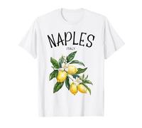 Nápoles Limón Arte Italiano Fruta Amante Italia Vintage Napoli Camiseta