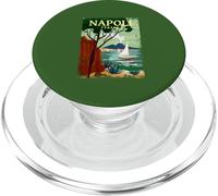 Nápoles Napoli Italia Mar Mediterráneo Vintage Retro Póster PopSockets PopGrip para MagSafe