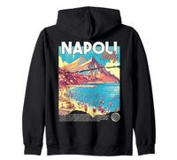 Napoli Nápoles Italia Retro Viajes Arte Mediterráneo Playa Sudadera con Capucha
