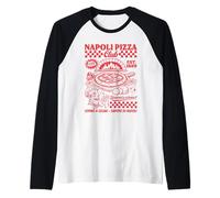 Napoli Pizza Club Vintage Nápoles Italia Pizzería Souvenir Camiseta Manga Raglan