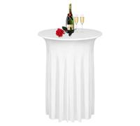 Nappe Ronde Cocktail Haute, Housse Élastique Mesa extensible de vertido, Mariage, Anniversaire Et Événement, Décoration Élégante Résistante Aux Taches, Facile À Installer Et Réutilisable,