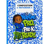 Naptime Pro - Pre-K Ready Lined Composition Notebook: 7.5" x 9.25" Composition Journal for Preschool Boys, Wide Ruled, Blue Marble, 140 Pages