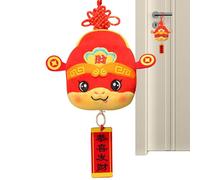 Naqqios Animal de peluche con serpiente, peluche 'año de la serpiente,Muñeca china serpiente de peluche súper suave de 4 pulgadas | Colgante de serpiente Dios a, peluche Año de la Serpiente para