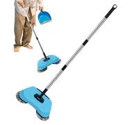 Naqqios Barredora de suelo manual, escoba no eléctrica, barredora con mango ajustable, práctica escoba doméstica para superficies de madera dura, suelos de madera y laminados