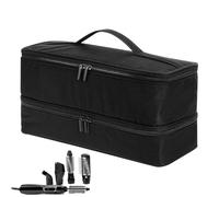 Naqqios Bolsa De Viaje Para Herramientas De Peluquería - Bolsa De Secador De Cabello, Bolsa De Viaje Portátil | Bolsa De Herramientas De Peluquería Compacta De Viaje, Para Secador De Aire Compr, Negro