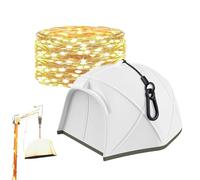 Naqqios Cadena de luces para camping - Cadena de luces para camping, tiras luminosas impermeables para decoración navideña | Luces de cuerda decorativas con 6 modos de iluminación