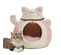 Naqqios Cama para gato para invierno interior - nido de semillas - cerrado, acogedoras almohadillas para dormir | Cálida casa de mascotas blandas, peluche para anidar el gato, punto de descanso