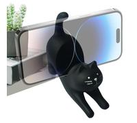 Naqqios CAT Smartphone Stand - Soporte De Teléfono De Escritorio Para Gatos, Soporte Para Teléfonos Animales | Lindo Animal De Escritorio Animal Para Escritorio, Figura De Resina Para Gatos, Cuna