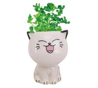 Naqqios Cerámica Cat Plantadora - Cat Ceramic Plant Pot | Cerámica Catter Sucuculenta, Porcelana Animal De Porcelana, Macetas De Flores De Gato, Macetas De Jardín para Mesa, Estante, Alféizar De La