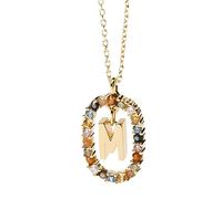 Naqqios Colgante de letra | Collar con colgante de mujer de la A a la Z - Collar bonito y compacto para cumpleaños, aniversario, San Valentín, Fare riferimento alla descrizione, Consulte la
