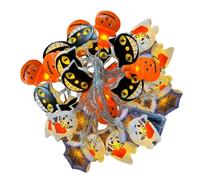 Naqqios Decoración de luces de cuerda de Halloween - Luces de cuerda de Halloween, luz de Halloween al aire libre segura | Luces LED decorativas para Hallo