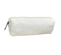 Naqqios Estuche vintage suave - Estuche de papelería de pana con cremallera | Estuche multiusos, estuche portátil para viajes, trabajo o escuela, Color blanco., Fare riferimento alla descrizione