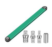 Naqqios Extensión del adaptador Offset - Herramienta de extensión 39 x 4 x 1,5 cm, extensión offset universal, sujeción abrazadera ajustable, conector giratorio duradero | Conexión de carraca