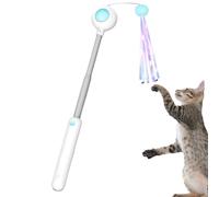 Naqqios Gatos Feather Toys - Juguete para gato de varita de, varita de plumas de gatito | Stick telescópico interacción para la plagación de la plagación del apartamento Trima
