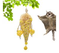 Naqqios Juguetes para periquitos, de Paja de bambú | Juguete de Juego de Perca para pájaros con Soporte, para Loro con Cuerda de algodón, Perca para pájaros de Material ecológico