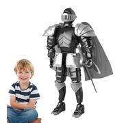 Naqqios Knight Medieval Action Figure - Figuras De Los Caballeros Móviles, Acción 3D Imprimible 3D | Decoración De La Estatua Medieval, Una Exquisita Figura Multi-Articulada Para Los Amigos De La