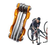 Naqqios Multiherramienta para bicicleta - Kit de herramientas para ciclismo ligero | Herramienta de mantenimiento duradera de la bicicleta, elementos esenciales de viaje Bick para bicicletas de