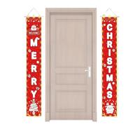 Naqqios Pancarta para Puerta Navideña - Pancarta para Puerta Navideña De 180x30 Cm, Pancartass para Porche De Feliz Navidad con Luz LED | Decoración De Pancartass De Pared A Prueba De Decoloración
