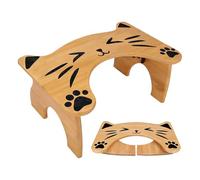 Naqqios Taburete de Inodoro para Adultos - Escalera Antideslizante para Inodoro portátil de Madera de 7 Pulgadas de Altura | Portátil para Hacer Caca Less Pies para Y Personas Mayores