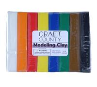 Nara - Arcilla de modelado - 1 libra (ocho barras de colores surtidos) - Uso para arcilla, modelos y Stop Motion (primario)