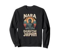 Nara Daibutsu Gran Buda Japón Retro Viaje Recuerdo Sudadera