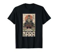 Nara Deer Japón Retro Todaiji Templo japonés Kanji Souvenir Camiseta