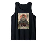 Nara Deer Japón Retro Todaiji Templo japonés Kanji Souvenir Camiseta sin Mangas