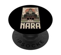 Nara Deer Japón Retro Todaiji Templo japonés Kanji Souvenir PopSockets PopGrip Adhesivo