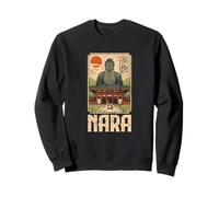 Nara Deer Japón Retro Todaiji Templo japonés Kanji Souvenir Sudadera
