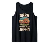 Nara Japan Deer Park - Recuerdo de Viaje Retro Kawaii Vintage Camiseta sin Mangas