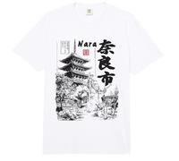 Nara Japón Ciervo Sika Nihon Nippon Gráfico Japonés Comfort Colors Adult Heavyweight T-Shirt