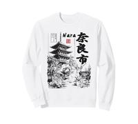 Nara Japón Ciervo Sika Nihon Nippon Gráfico Japonés Sudadera