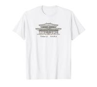 Nara, Todai-ji, Templo Budista de Japón, Dibujado a Mano Camiseta gráfica económica, Hombre, Blanco, S