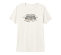 Nara, Todai-ji, Templo Budista de Japón, Dibujado a Mano Camiseta Premium