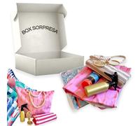 NARAMAKI Caja sorpresa de playa - Caja con 5 artículos de verano para descubrir como bolsa de playa de 55 cm + toalla de playa + crema solar + cepillo y más en surtido