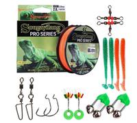 (Naranja, 0.6Línea y señuelo) Sougayilang - Carrete de pesca de 100 m, trenzado de PE, 4 hebras, con