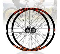 Naranja,27.5inch,Juego De Ruedas para Bicicleta De Montaña 26 27.5 29 Pulgadas Rines De Aleación De Aluminio De Doble Pared Liberación Rápida Freno De Disco para Cassette De 8/9/10/11 Velocidades