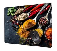 Naranja Alfombrilla Raton Gaming 240x200x3mm, Alfombrilla Escritorio Especias Mouse Pad con Base Goma Antideslizante, con Bordes cosidos, Superficie Impermeable, para Oficina PC Tapete Rato H0-240